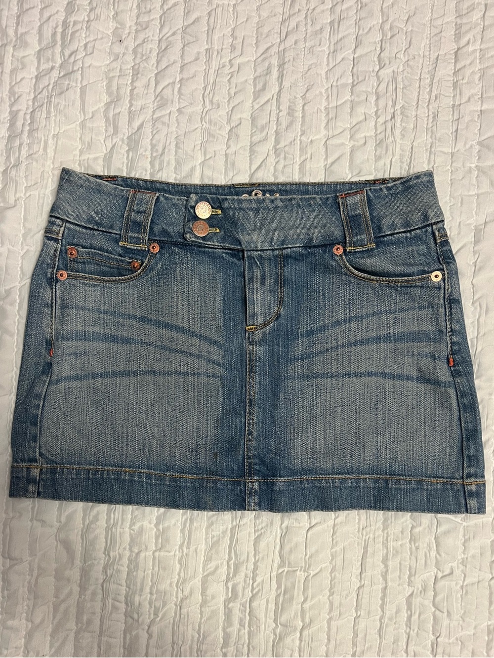 refuge Blue Denim Mini Skirt - Size 3